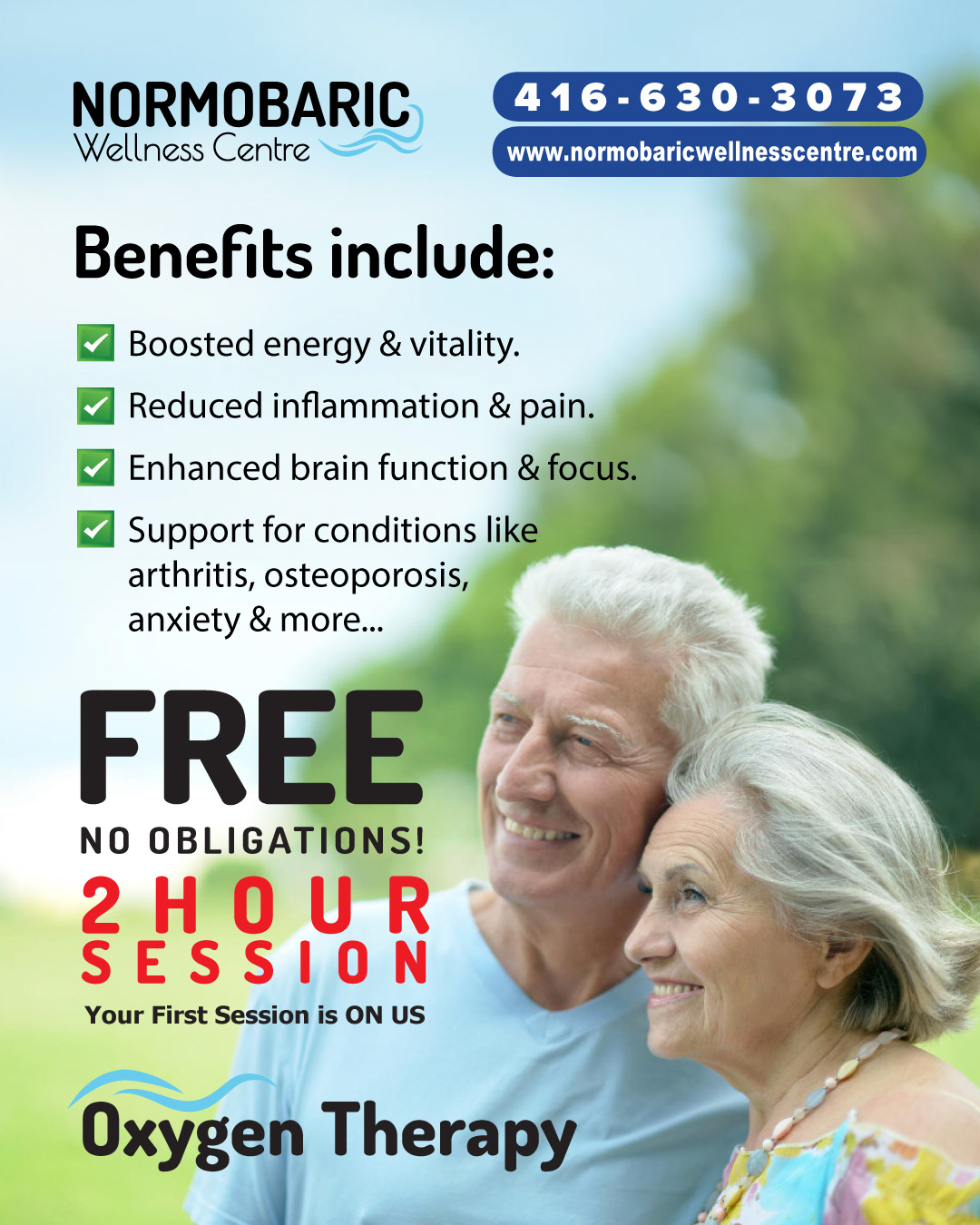 Oxygen Session in Toronto - Normobaric Wellness Centre